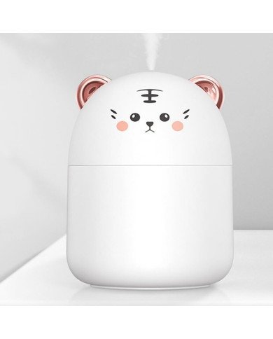 Diffuseur d'Huile Essentielle et Humidificateur d’Air LED – Design Mignon - Blanc Diffuseur d'Huile Essentielle et Humidificateur d’Air LED – Design Mignon - Blanc