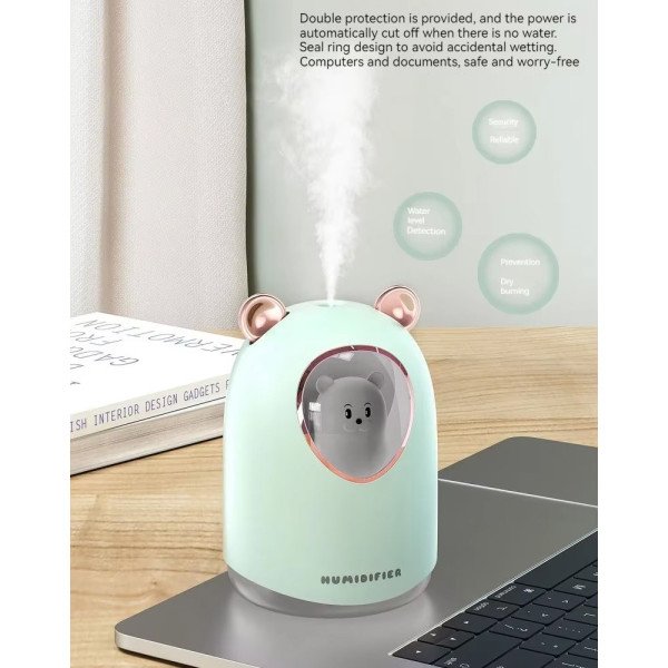 Diffuseur d'Huile Essentielle et Humidificateur d’Air LED 300 ml - Des