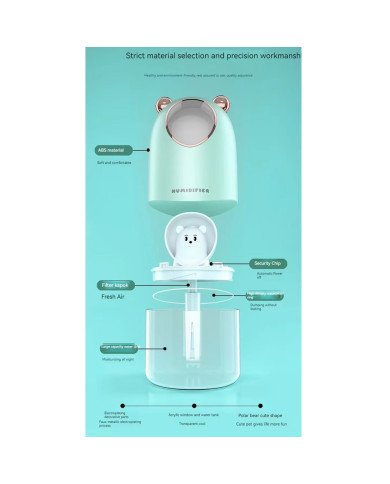 Diffuseur d'Huile Essentielle et Humidificateur d’Air LED 300 ml - Des Diffuseur d'Huile Essentielle et Humidificateur d’Air LED 300 ml - Des