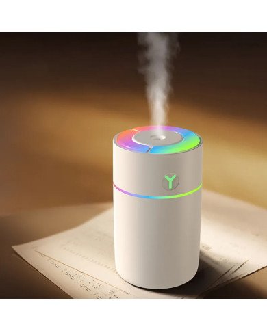 Diffuseur d'Huile Essentielle et Humidificateur d’Air LED 230 ml - Design Lux - Blanc Diffuseur d'Huile Essentielle et Humidificateur d’Air LED 230 ml - Design Lux - Blanc