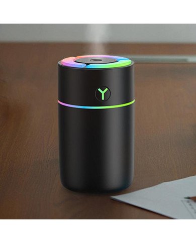 Diffuseur d'Huile Essentielle et Humidificateur d’Air LED 230 ml - Design Lux - Noir Diffuseur d'Huile Essentielle et Humidificateur d’Air LED 230 ml - Design Lux - Noir