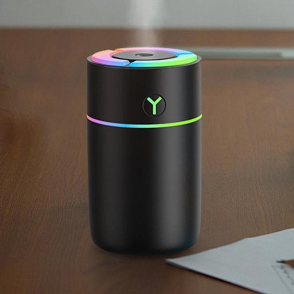 Diffuseur d'Huile Essentielle et Humidificateur d’Air LED 230 ml - Design Lux - Noir Diffuseur d'Huile Essentielle et Humidificateur d’Air LED 230 ml - Design Lux - Noir