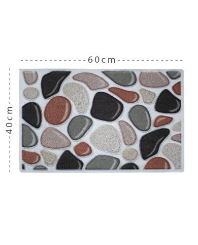 Tapis de Bain Antidérapant Design Pierre 40/60cm – Confort et Élégance