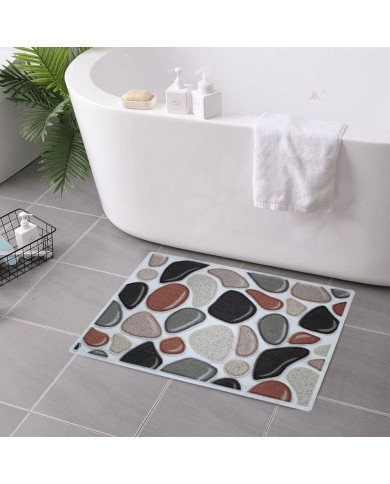 Tapis de Bain Antidérapant Design Pierre 40/60cm – Confort et Élégance