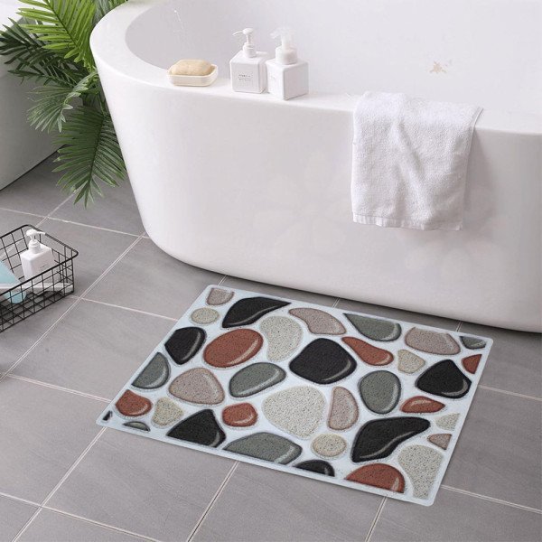 Tapis de Bain Antidérapant Design Pierre 40/60cm – Confort et Élégance Tapis de Bain Antidérapant Design Pierre 40/60cm – Confort et Élégance
