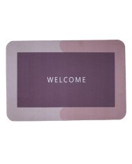 Tapis de Bain Antidérapant en PVC Design Welcome 40/60cm – Confort et Élégance