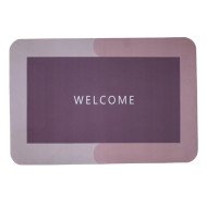 Tapis de Bain Antidérapant en PVC Design Welcome 40/60cm – Confort et Élégance