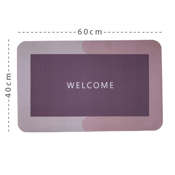 Tapis de Bain Antidérapant en PVC Design Welcome 40/60cm – Confort