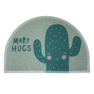 Tapis de Bain Antidérapant en PVC Demi-cercle Design More Hugs 40/60cm – Confort et Élégance