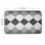 Tapis de Bain Antidérapant en Polyester Motif Losange – Confort Doux