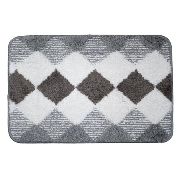 Tapis de Bain Antidérapant en Polyester Motif Losange – Confort Doux – 60x40 cm Tapis de Bain Antidérapant en Polyester Motif Losange – Confort Doux – 60x40 cm