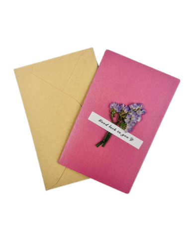 Carte de vœux fleurs séchées