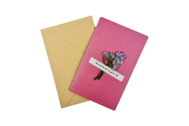 Carte de vœux fleurs séchées