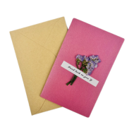 Carte de vœux fleurs séchées