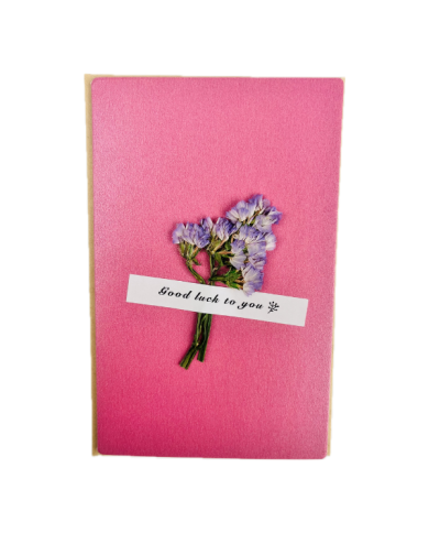 Carte de vœux fleurs séchées