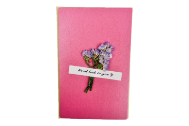 Carte de vœux fleurs séchées