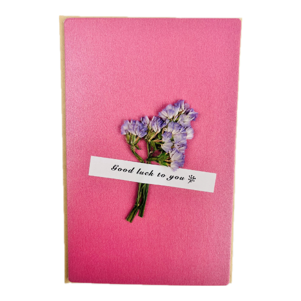 Carte de vœux fleurs séchées