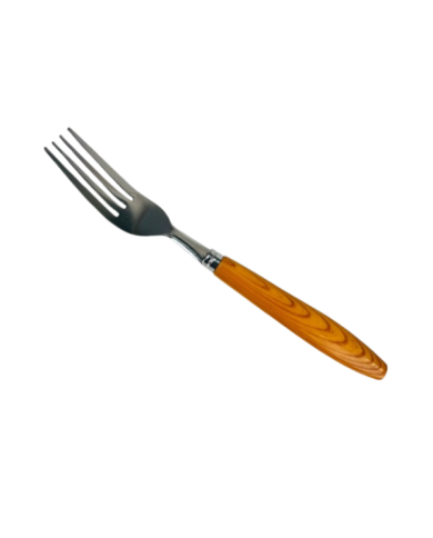 Fourchette de table avec manche effet bois