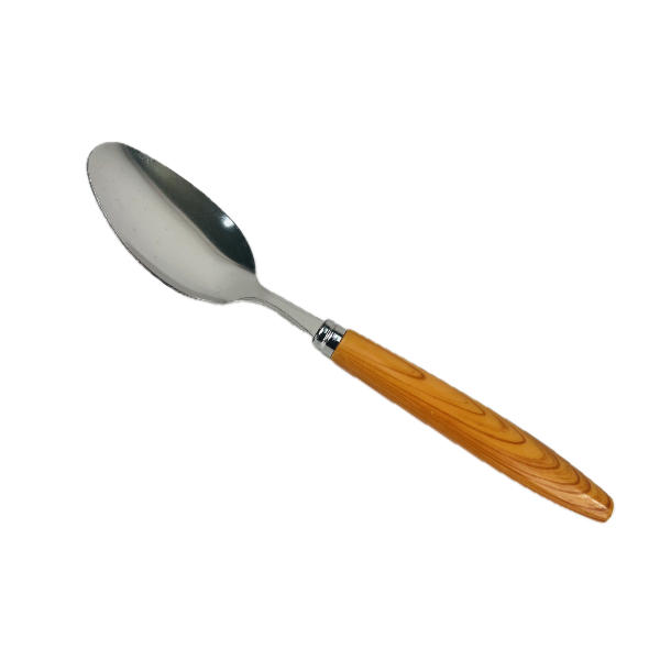 Cuillère de table avec manche effet bois