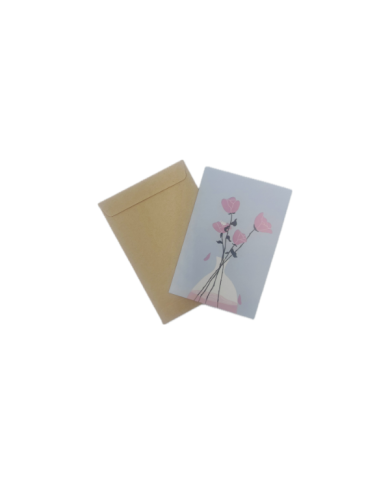Lot de 9 cartes de vœux motif fleurs