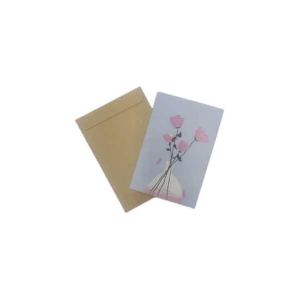 Lot de 9 cartes de vœux motif fleurs