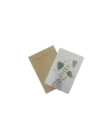 Lot de 9 cartes de vœux motif fleurs