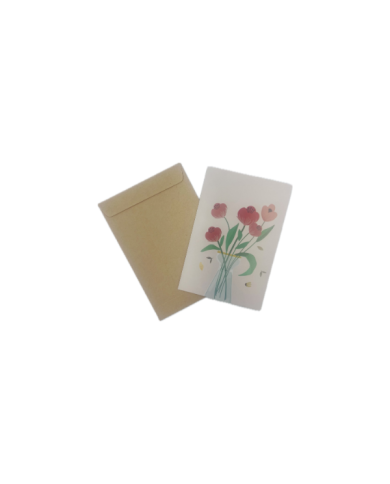 Lot de 9 cartes de vœux motif fleurs