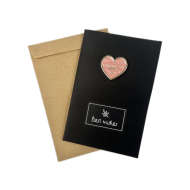 Lot de 3 cartes de vœux motif cœur