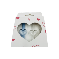 Lot de 2 pailles en verre avec nettoyeur cœur