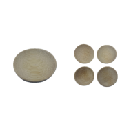 Lot de 4 saucières en bambou (rond, ovale et carré)