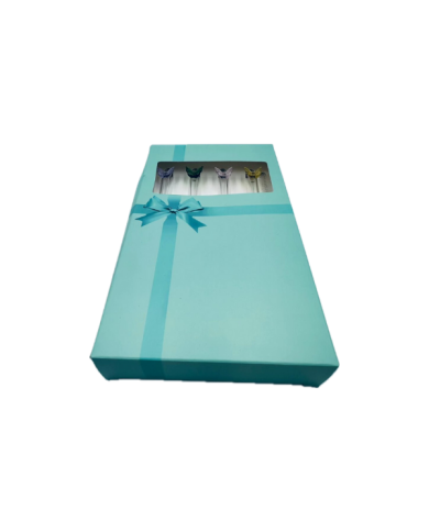 Lot de 4 pailles en verre avec nettoyeur papillon