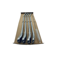 Lot de 4 pailles en métal avec nettoyeur