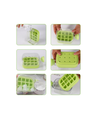 Bouteille à glaçons avec paille 12 cubes 500 ml