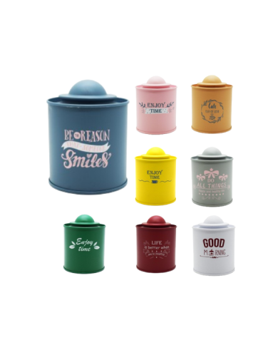 Mini boîte à épices métallique colorée