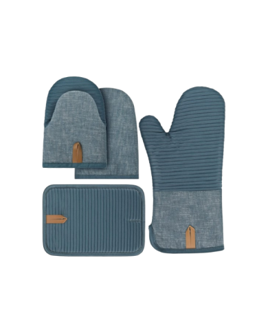 Gant et manique de cuisine en silicone – Lot de 4 pièces