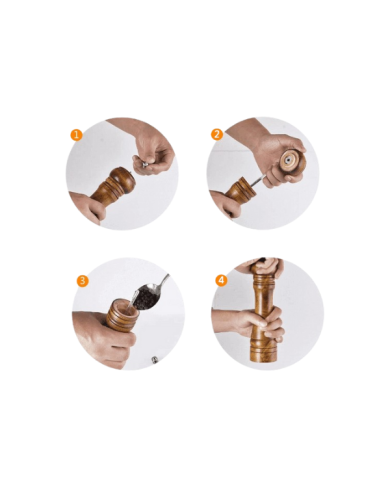 Moulin à poivre en bois – Taille L