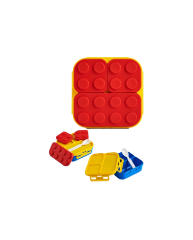 Boîte à déjeuner enfant carrée 3 compartiments 900 ml