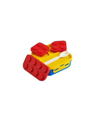 Boîte à déjeuner enfant carrée 3 compartiments 900 ml