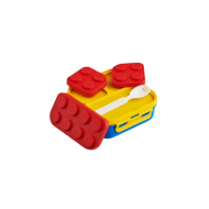 Boîte à déjeuner enfant carrée 3 compartiments 900 ml