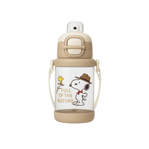 Bouteille à eau avec paille Snoopy 650 ml
