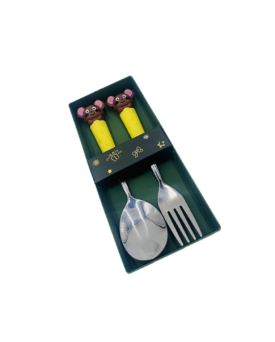 Coffret cuillère et fourchette enfant motif Jerry