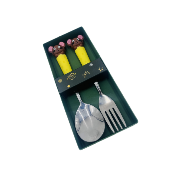 Coffret cuillère et fourchette enfant motif Jerry