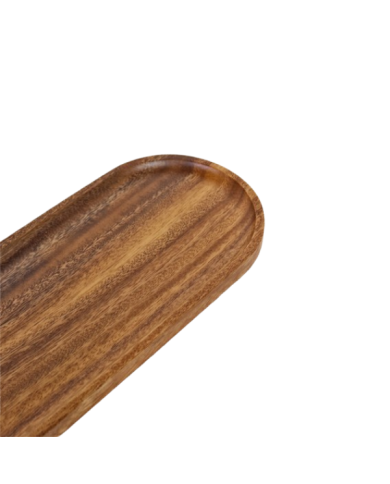 Plateau de service ovale en bois