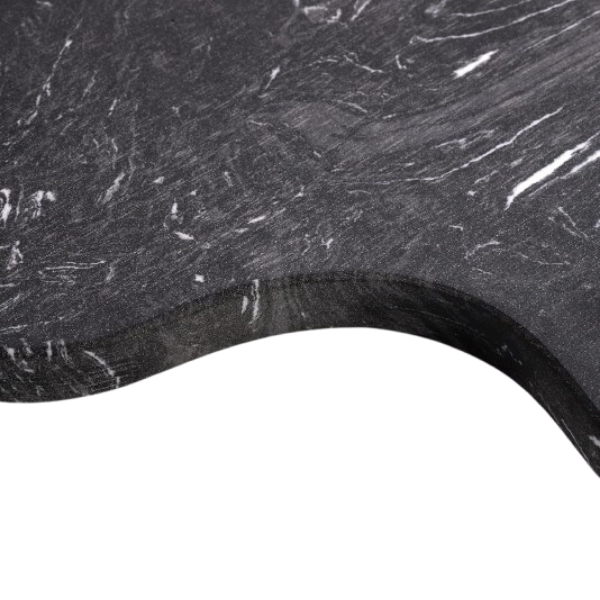 Planche à découper rectangulaire en bois et marbre