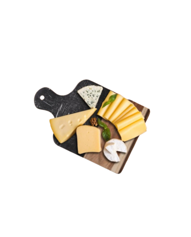 Planche à découper rectangulaire en bois et marbre