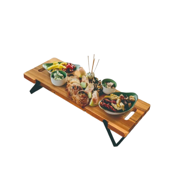 Planche à découper rectangulaire petit modèle avec pied en métal