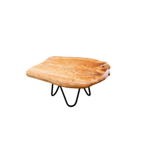 Mini table de présentation carrée en bois