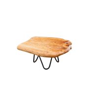 Mini table de présentation carrée en bois