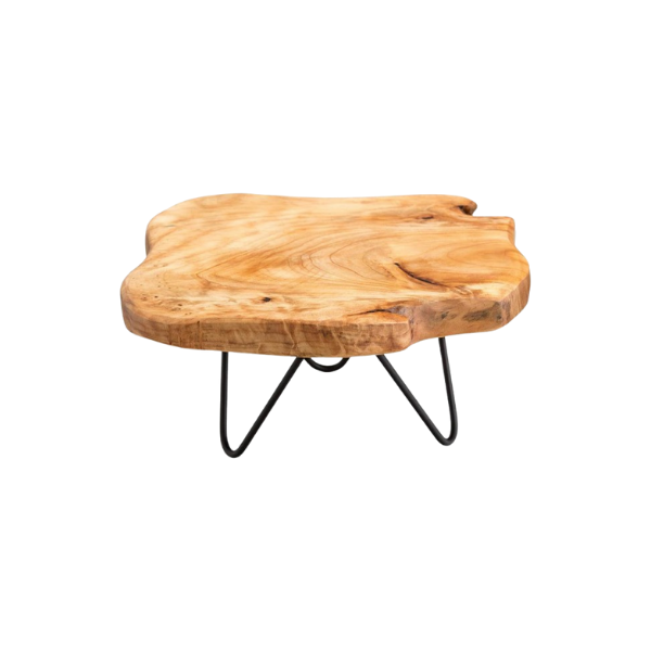 Mini table de présentation carrée en bois