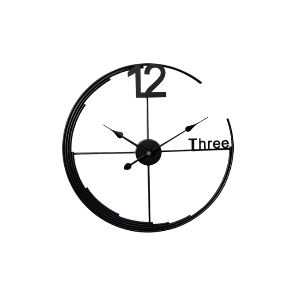 Horloge murale ronde en métal